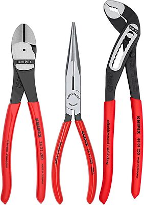 KNIPEX Long Nose, Diagonal Cutter, Alligator Pliers (00 20 08 US1) + Alligator Pliers Set (7