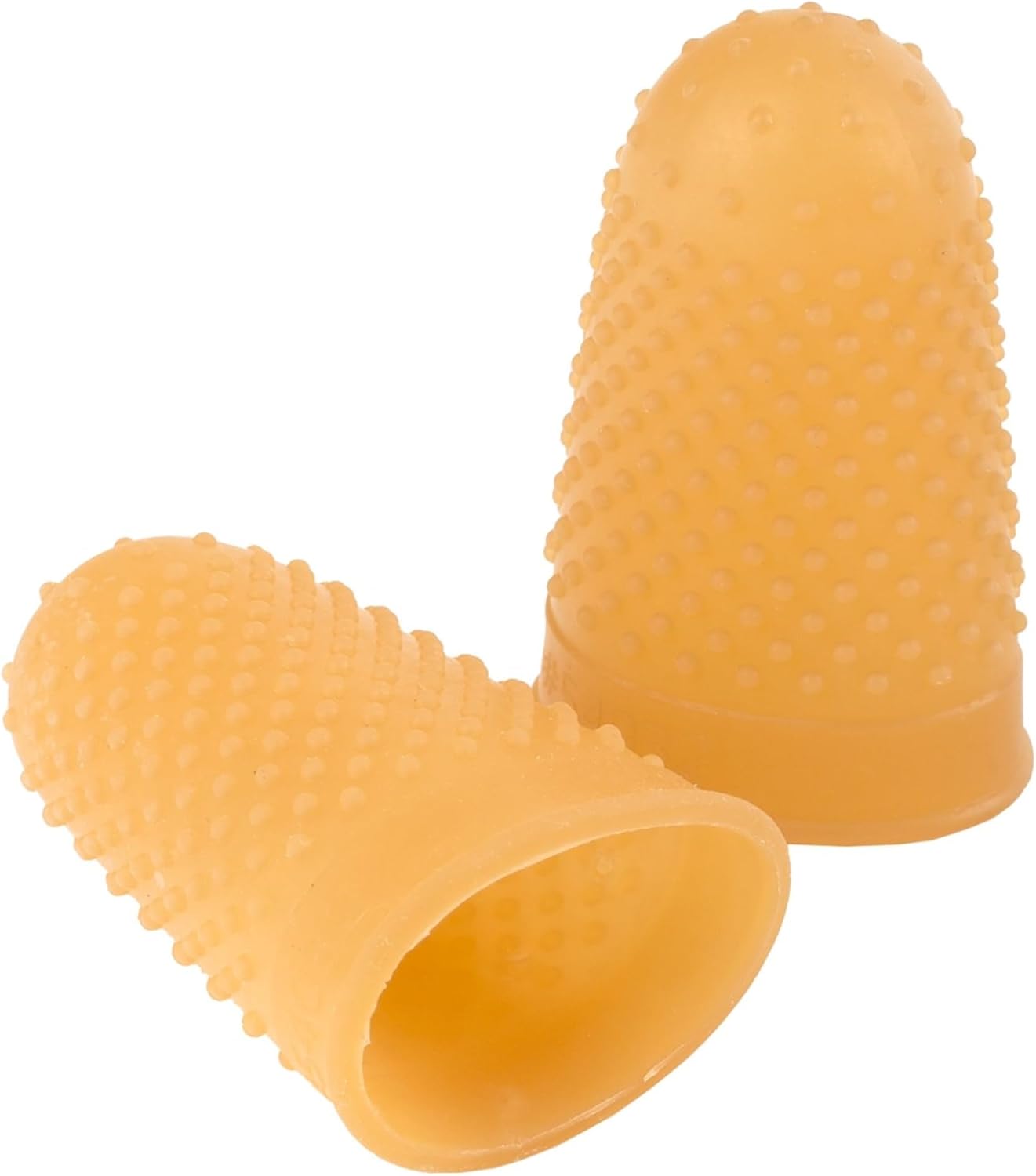 SWINGLINE Rubber Finger Tips, Amber, Box of 12
