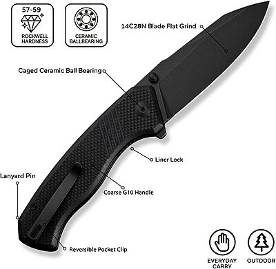 CIVIVI Placoid Folding Pocket Knife for EDC, 3.67" Blade