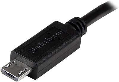 StarTech.com 8in Micro USB to Micro USB Cable - Male to Male - Micro USB OTG Cable for Your Mobile Device (UUUSBOTG8IN)
