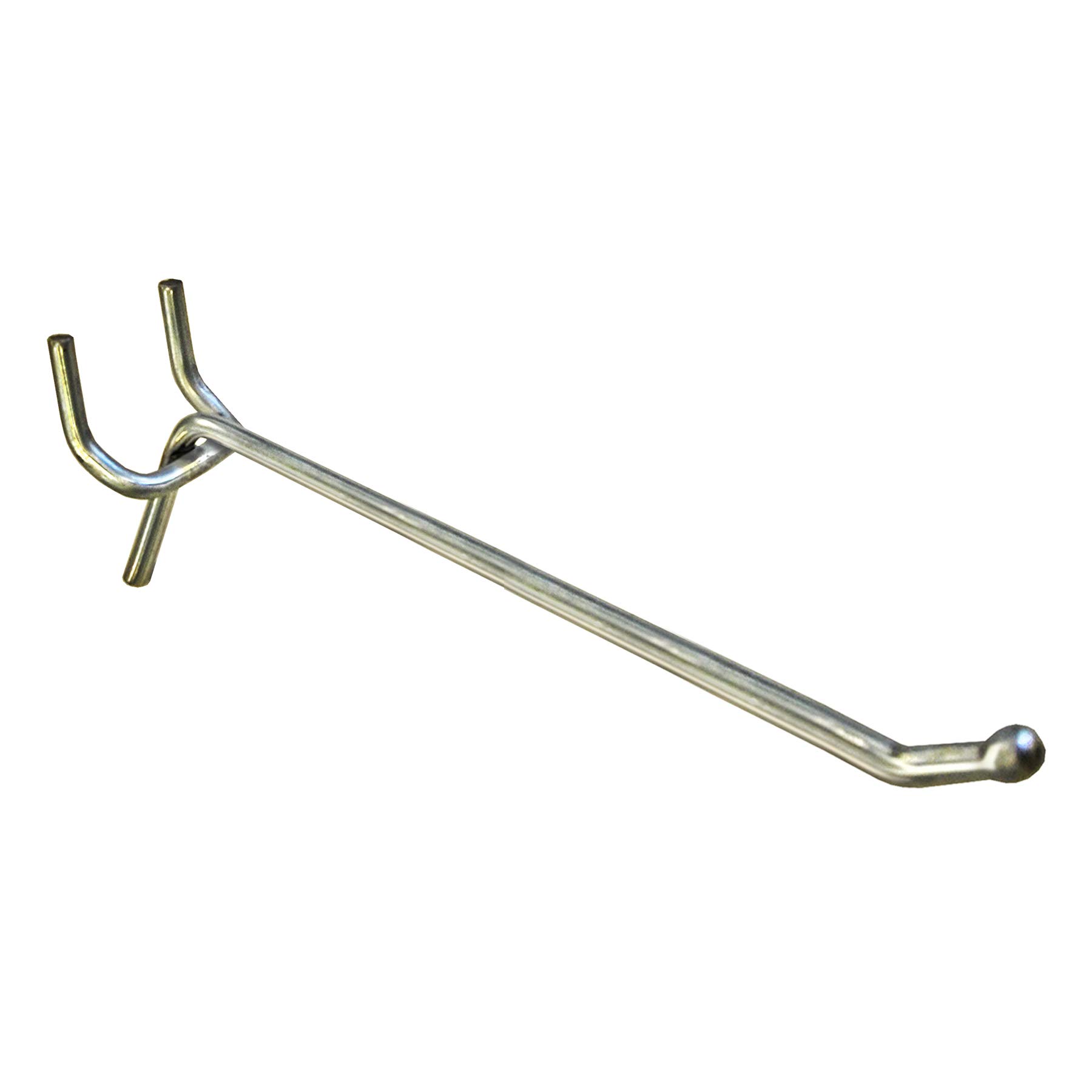 Azar Displays All-Wire Galvanized Pegboard and Slatwall Hooks, 50-Pack