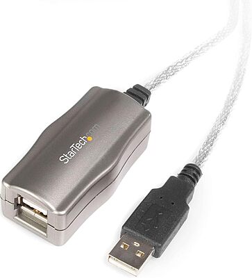 StarTech.com 15 ft USB 2.0 Active Extension Cable - M/F - Reliably extend the distance of a USB 2.0 device an additional