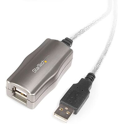 StarTech.com 15 ft USB 2.0 Active Extension Cable - M/F - Reliably extend the distance of a USB 2.0 device an additional