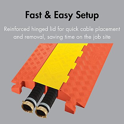 Checkers 2 Channel Industrial Drive Over Cable Protector for 3.25" Lines