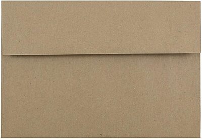 JAM PAPER Booklet Invitation Envelopes, Brown Kraft, Recycled