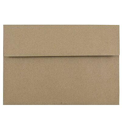 JAM PAPER Booklet Invitation Envelopes, Brown Kraft, Recycled