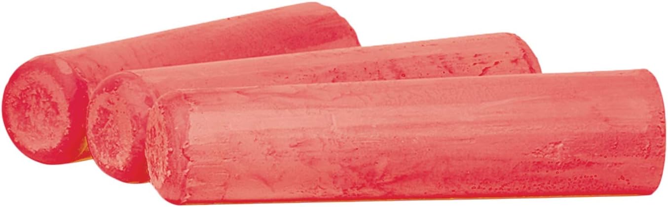 Dixon Industrial Fluorescan Tapered Chalk, 4 x 1" Sticks, Red, 144-Count Pack (12001)
