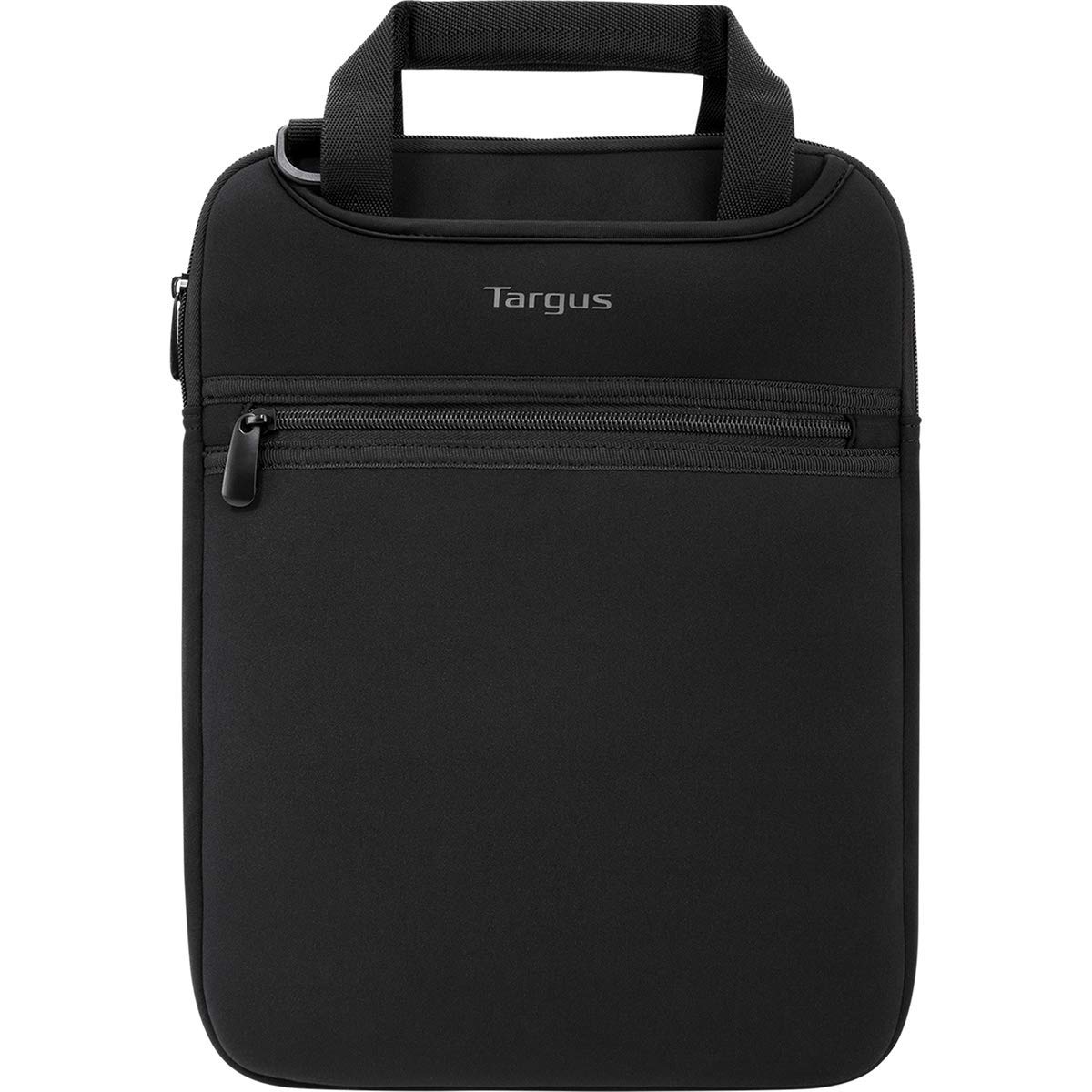 Targus Vertical Slipcase Laptop Messenger Bag, Black - Hideaway Handles with Cross Shoulder Strap and Protective Padding