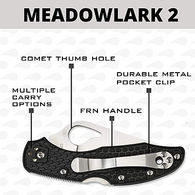 Spyderco Meadowlark 2 Lightweight Folding Knife with FRN