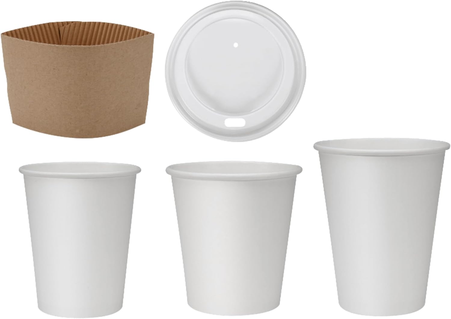 Genuine Joe GJO19045PK Polyurethane-Lined Single-Wall Disposable Hot Cup, 8-Ounce Capacity, White (Pack of 50)