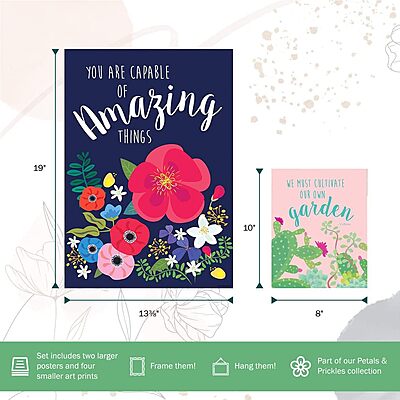 BARKER CREEK Art Print and Poster Set, Inspirational Classroom Decor