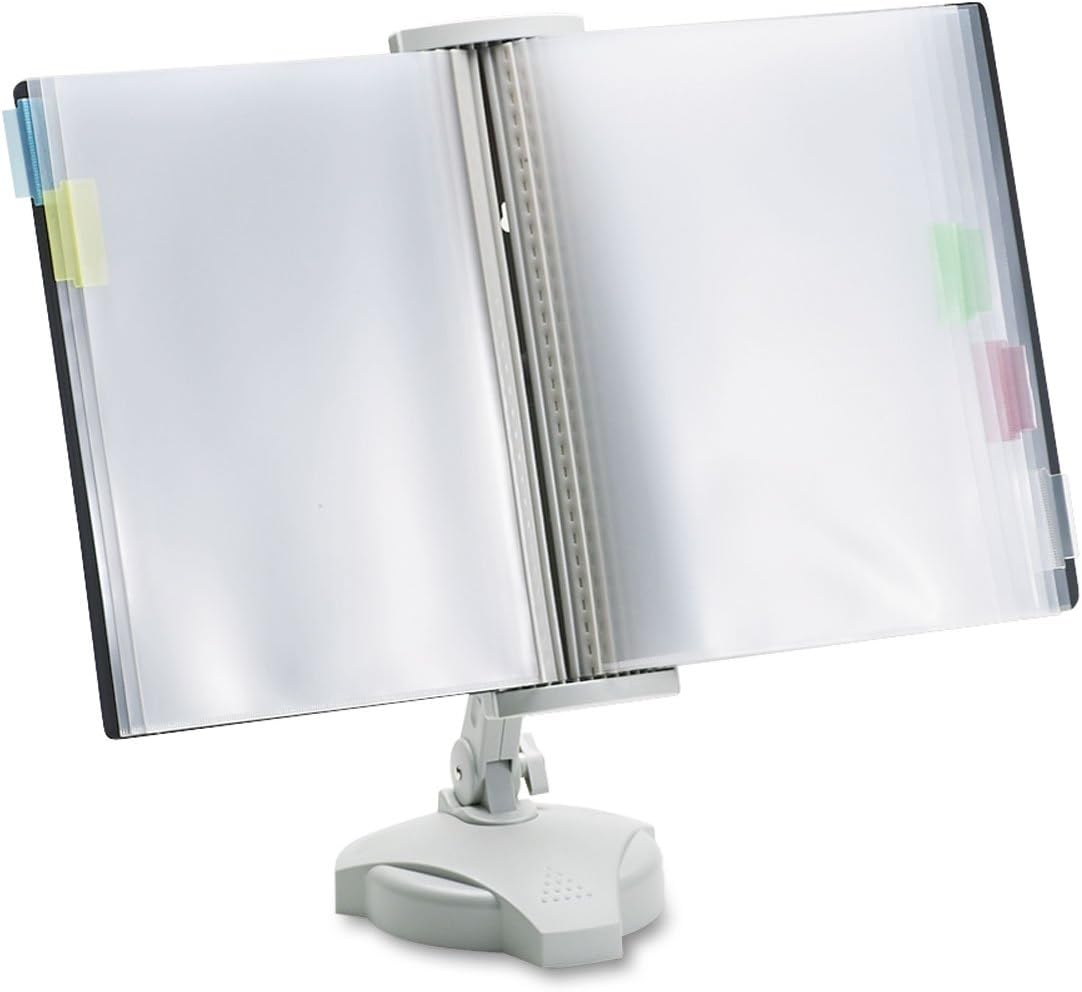 Fellowes 22300 Desktop Reference Rack, 10 Pockets, Platinum