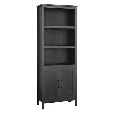 Sauder Select 72inH Bookcase with Doors, Raven Oak Finish