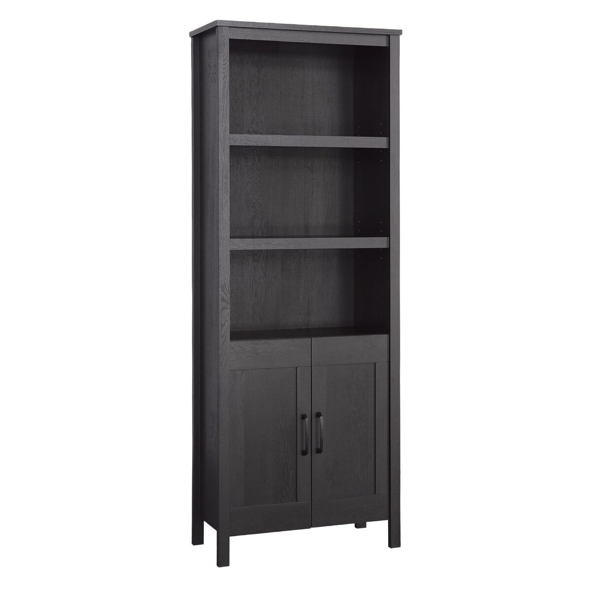 Sauder Select 72inH Bookcase with Doors, Raven Oak Finish
