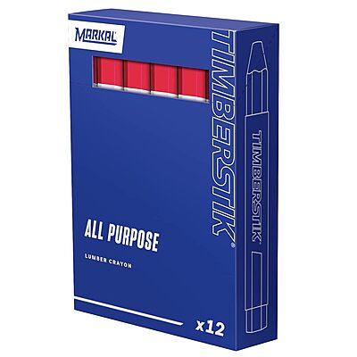 Markal Timberstik #200 All-Purpose Lumber Crayon, Wax-Based, 1/2\" Hex x 4-5/8\"