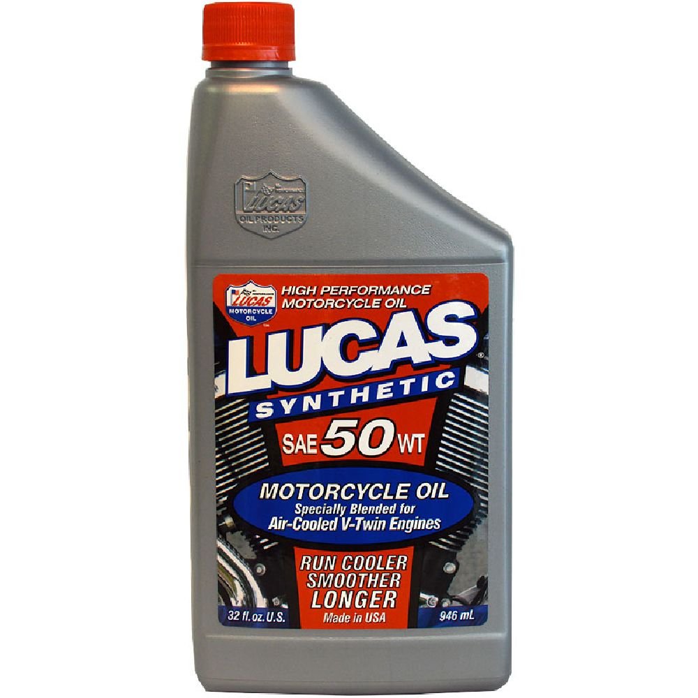 Lucas Oil SAE 50W Synthetic V-Twin Motorcycle Oil