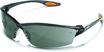 Crews LW212 Law 2 Safety Glasses Orange Temple Inserts w/ Gray Lens (12 Pair) by Crews