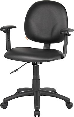 Boss Office Products Dimond Task Chair with Adjustable Arms in Black
