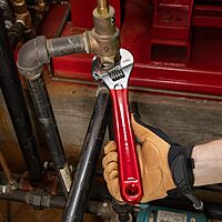 Klein Tools D507-12 Adjustable Drive Wrench, Forged with Extra Capacity Jaw and High Polish Chrome Finish