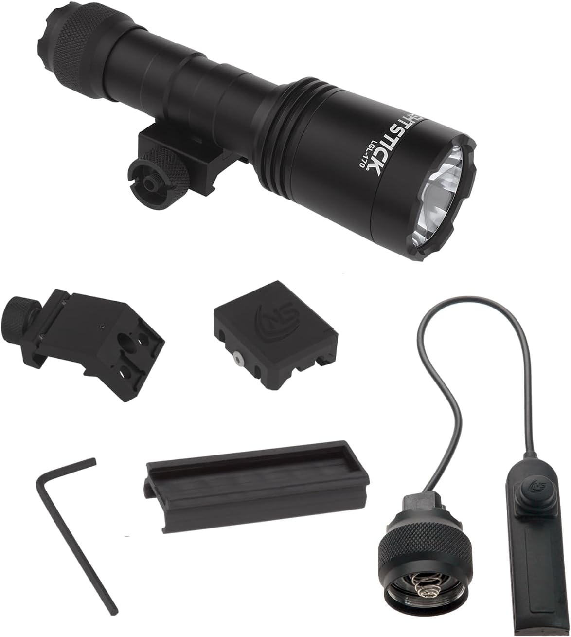 Nightstick LGL-170A2 Rechargeable Long-Gun Light Kit | Complete Weapon Lighting System for Rifle/Carbine/Shotgun