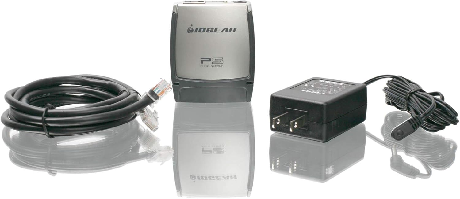 IOGEAR 1-Port USB 2.0 Print Server, GPSU21 3INCH LONGX 2 INCH WIDE English Print Server