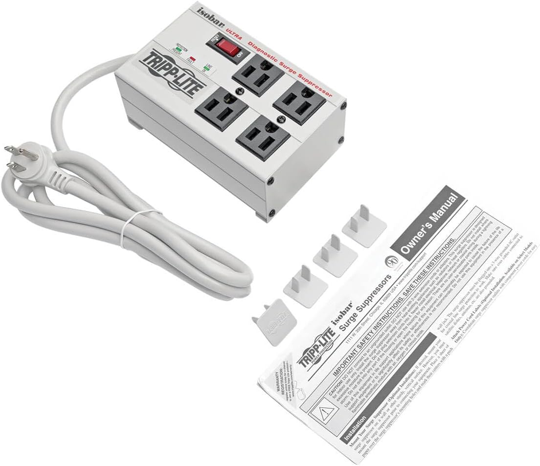 TRIPP LITE Isobar Series Surge Protector Power Strip, Metal, 3330 Joules, 6 ft Cord