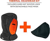 Ergodyne - 16871 Winter Hard Hat Liner with Cotton Mouthpiece, N-Ferno 6871, black, kit