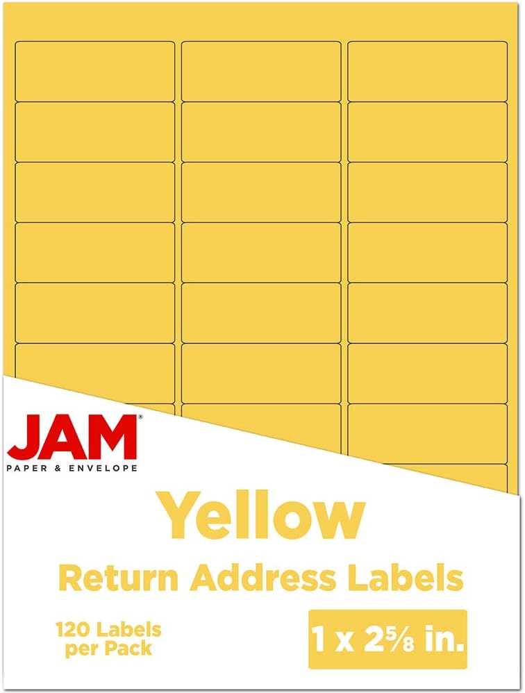JAM PAPER Mailing Address Labels - Self-Adhesive Rectangular