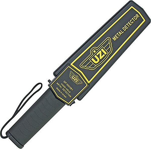 Uzi Handheld Portable Metal Detector Wand for Adults, High Adjustable Sensitivity, Security Scanner, One Switch Operation, Sharp Audible Alarm, Vibrate Mode, Detects Hidden Weapons & Metal Objects