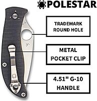 SPYDERCO Value Folding Utility Knife with CTS BD1 Stainless Steel Blade and Gray G-10 Handle, PlainEdge