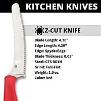 SPYDERCO Z-Cut Kitchen Knife with CTS BD1N Stainless Steel Blade