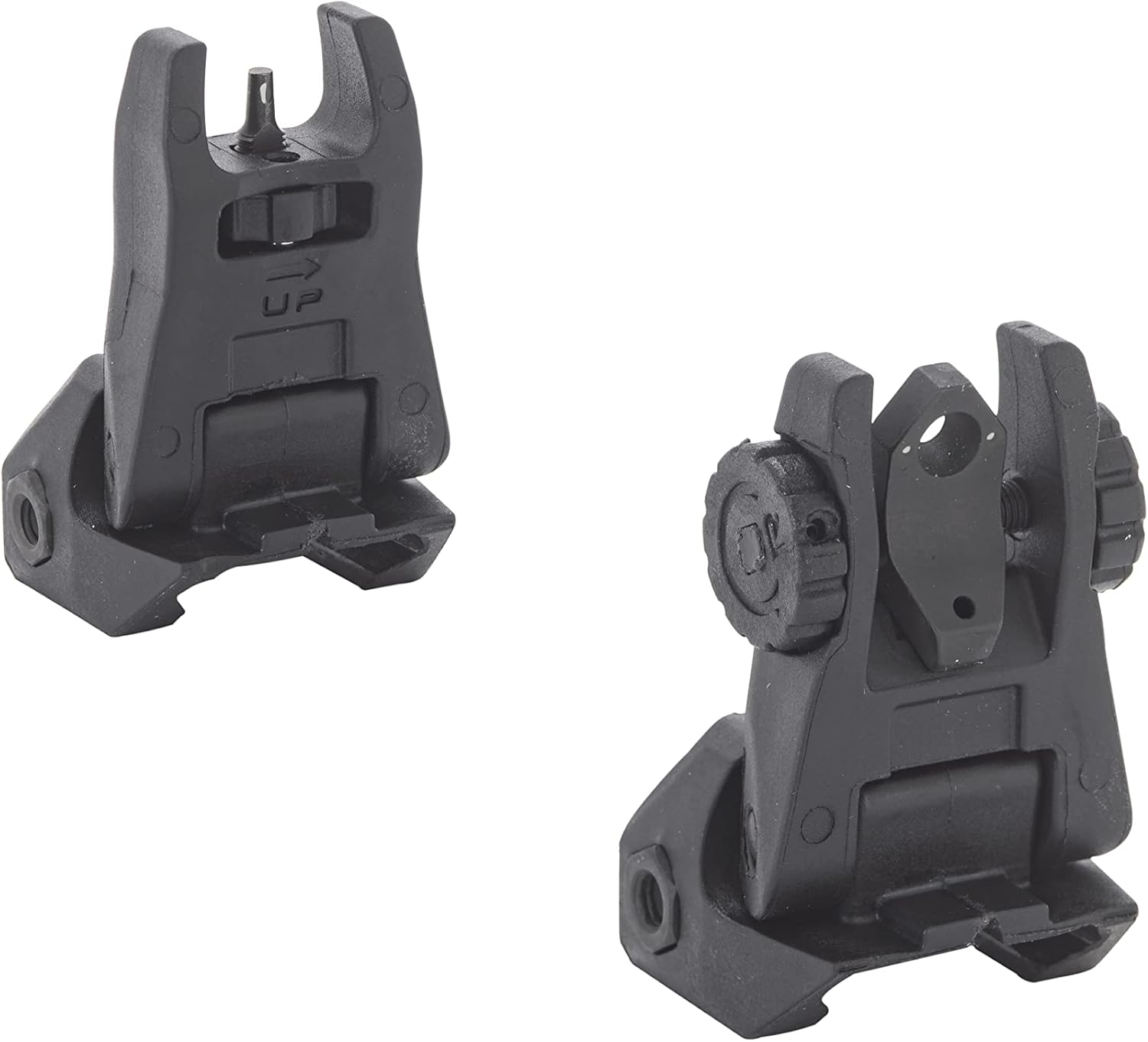 MEPROLIGHT MEPRO Fubs Flip-Up Backup Rear and Front tritium Sights, 2 Dot Rear / 1 Dot Front