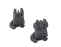 MEPROLIGHT MEPRO Fubs Flip-Up Backup Rear and Front tritium Sights, 2 Dot Rear / 1 Dot Front
