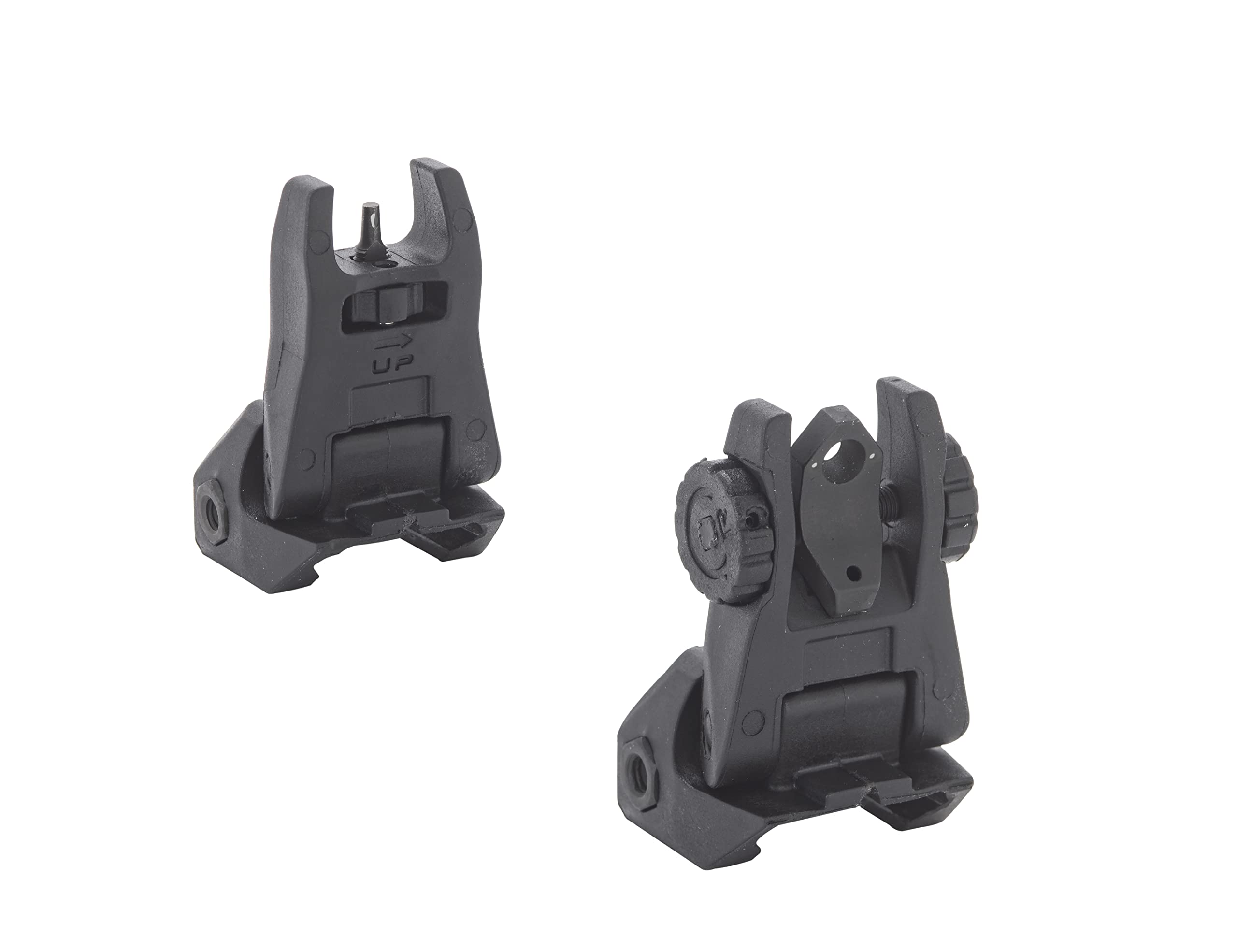 MEPROLIGHT MEPRO Fubs Flip-Up Backup Rear and Front tritium Sights, 2 Dot Rear / 1 Dot Front