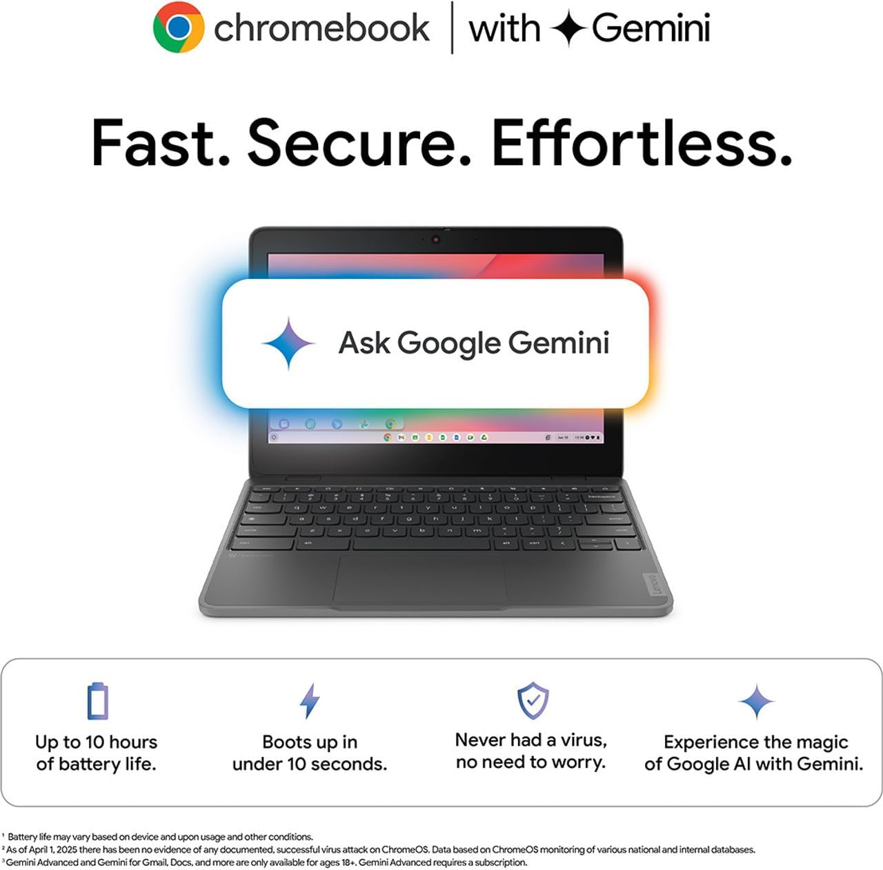 Lenovo 100e Chromebook Gen 4 82W0001FUS 11.6" Chromebook - HD - Octa-core (ARM Cortex A76 + Cortex A55) - 8 GB