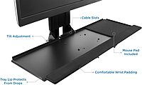 Mount-It! Monitor and Keyboard Wall Mount with CPU Holder, 25" Wide VESA Keyboard Tray (MI-7919)