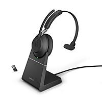 Jabra Evolve2 65 - USB-A UC Mono with Charging Stand - Black Wireless Headset/Music Headphones