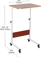 Mind Reader Standing Desk, Adjustable Height, Laptop Workstation, 33"H x 15.75"W x 21.75"L, MDF, Brown