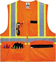 ERGODYNE GloWear 8235ZX Class 2 Two-Tone X-Back High-Visibility Safety Vest