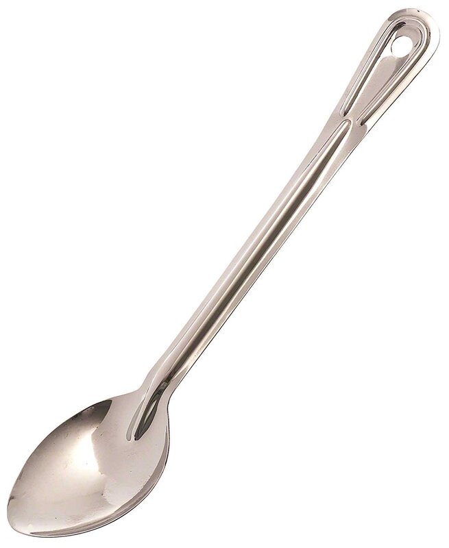 Browne 13" Heavy-Duty Conventional Solid Serving Spoon, Silver - 13 Inch