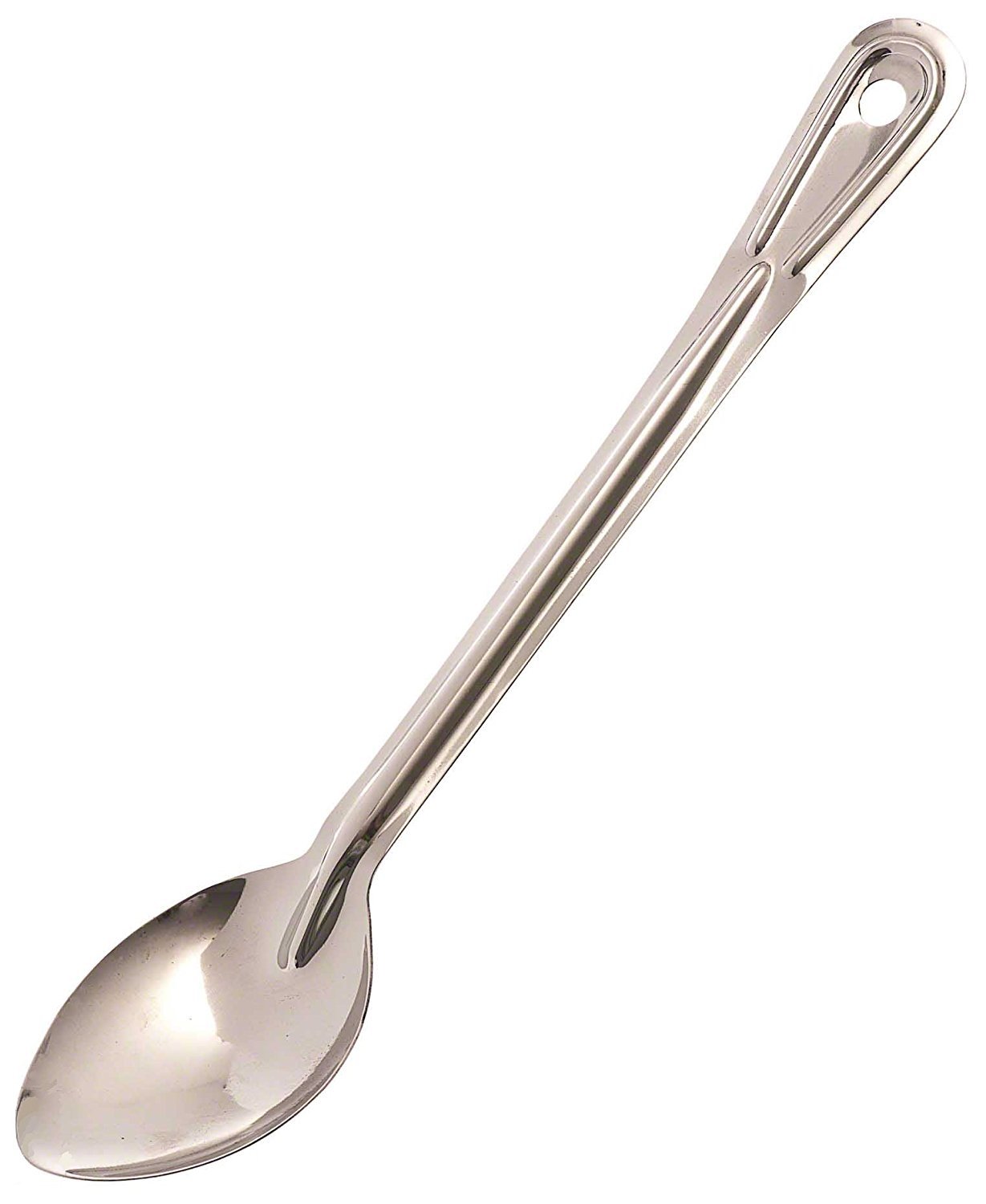 Browne 13" Heavy-Duty Conventional Solid Serving Spoon, Silver - 13 Inch