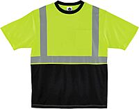 Ergodyne GloWear 8289BK Class 2 Hi-Vis Black Front T-Shirt