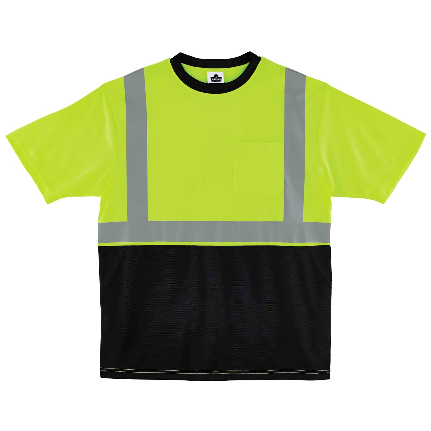 Ergodyne GloWear 8289BK Class 2 Hi-Vis Black Front T-Shirt
