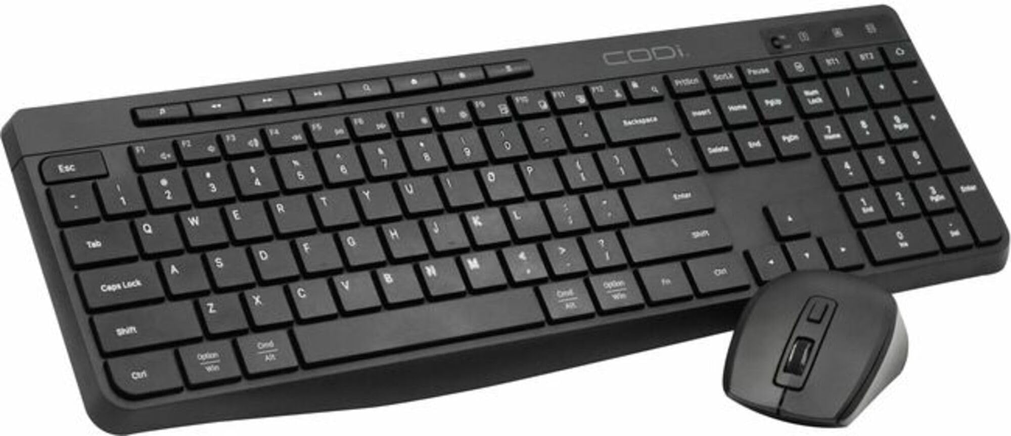 CODi Triple Connection Multi-Device Keyboard and Mouse Combination - Rechargeable USB-C charging connection