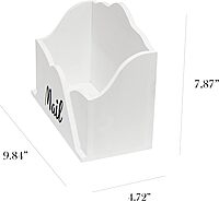 Elegant Designs Homewood Farmhouse Wooden Decorative Envelope-Shaped Desktop Letter Holder