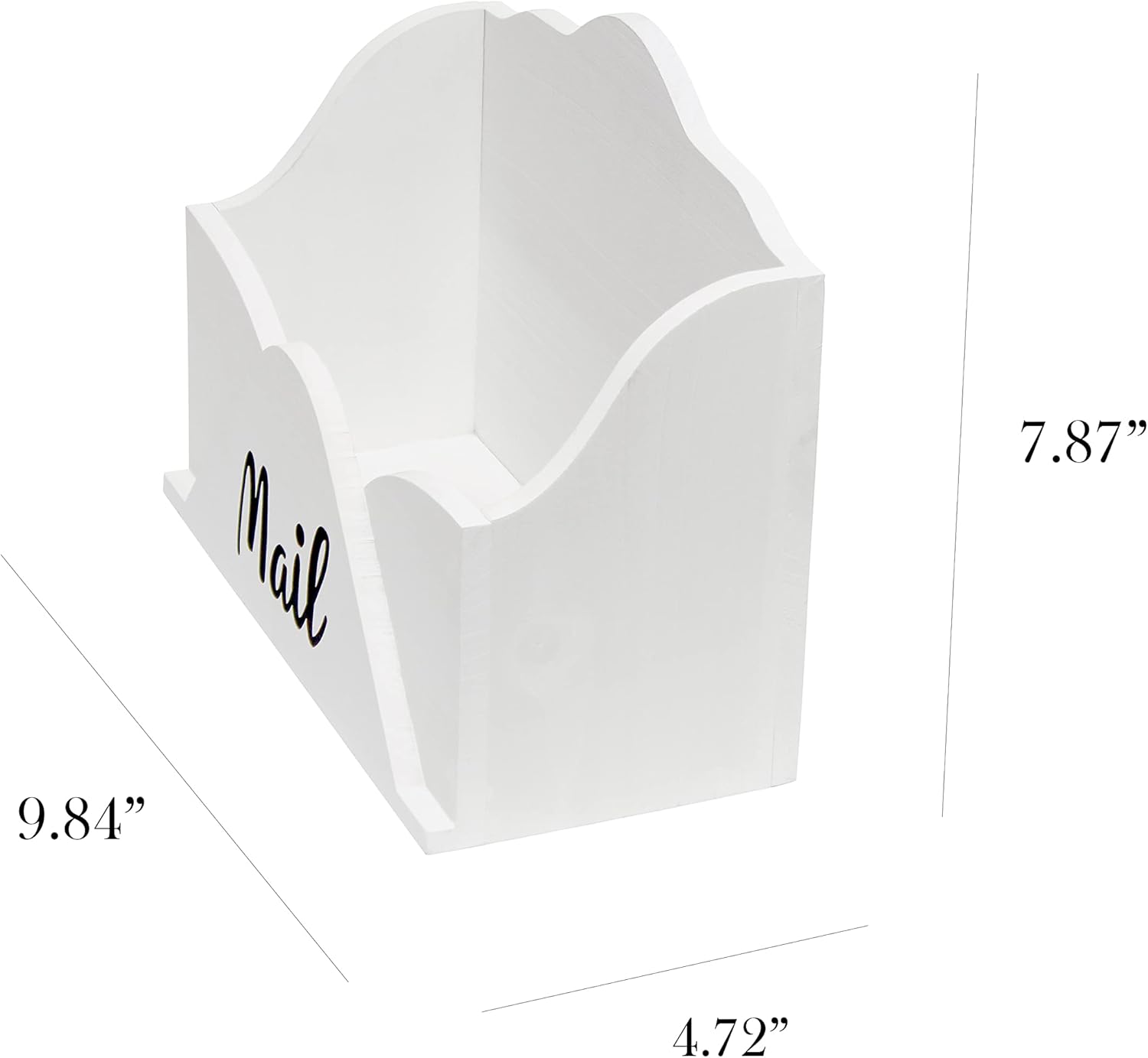 Elegant Designs Homewood Farmhouse Wooden Decorative Envelope-Shaped Desktop Letter Holder