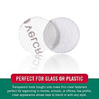 VELCRO Brand VELCRO Tape (95194) Indoor/Outdoor Hook & Loop Combo Packs, Dots, 3/4", Clear (200 Per Case) For Home & Office