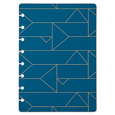 TUL® Discbound Notebook Covers, Junior Size, Blue Geo, Pack of 2 Covers