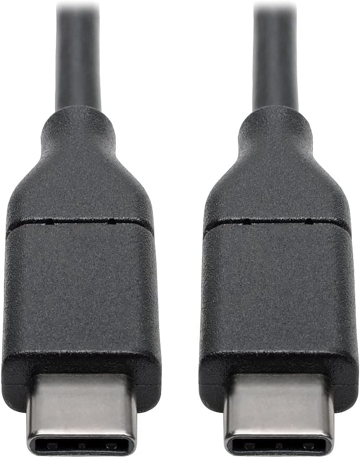 Tripp Lite USB 2.0 USB C Hi-Speed Cable w/ 5A Rating 20V M/M USB Type C USB-C Charging 6ft 6' (U040-006-C-5A),Black