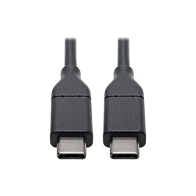Tripp Lite USB 2.0 USB C Hi-Speed Cable w/ 5A Rating 20V M/M USB Type C USB-C Charging 6ft 6' (U040-006-C-5A),Black